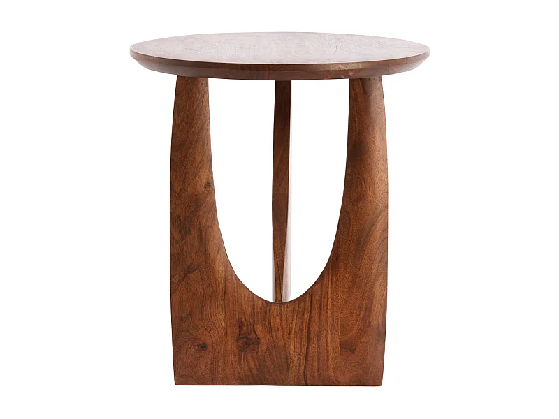 Table d'appoint DJAVANO - Ø45x50 cm - Marron