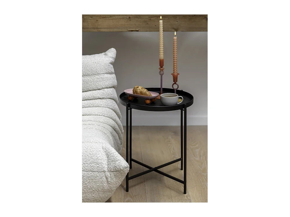 Meseta Beistelltisch - 40x40x49 cm - Schwarz