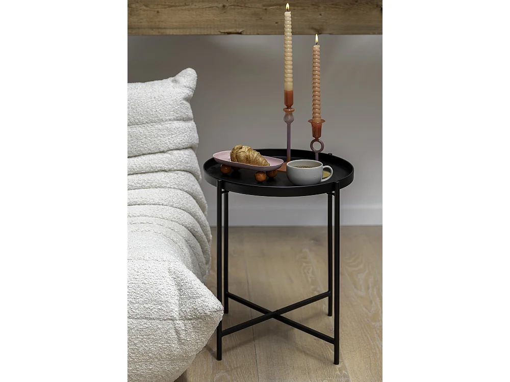 Table d'appoint Meseta - 40x40x49 cm - Noir