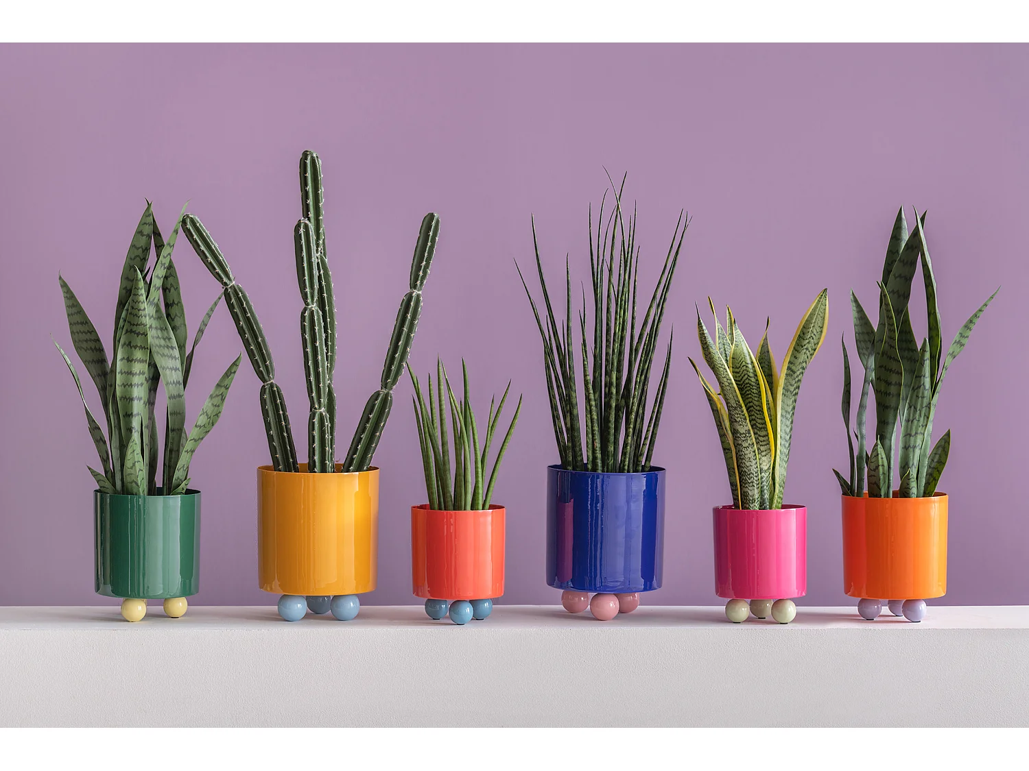 Pot de fleurs double Funky - 20x20x26 cm - Bleu