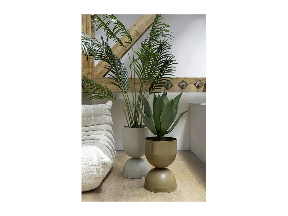 Pot de fleurs Tonar - 25,5x25,5x45 cm - Gris