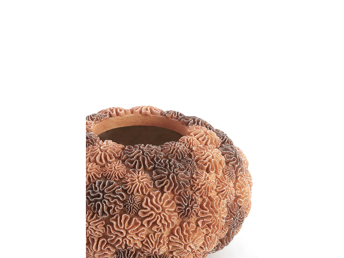 Vase CORAL - Ø37x21 cm - Marron