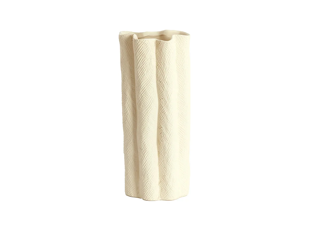 Vase FLOVILLA - 12x9,5x30 cm - Blanc