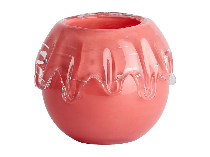 Vase LYSIRA - Ø17x14,5 cm - Rouge