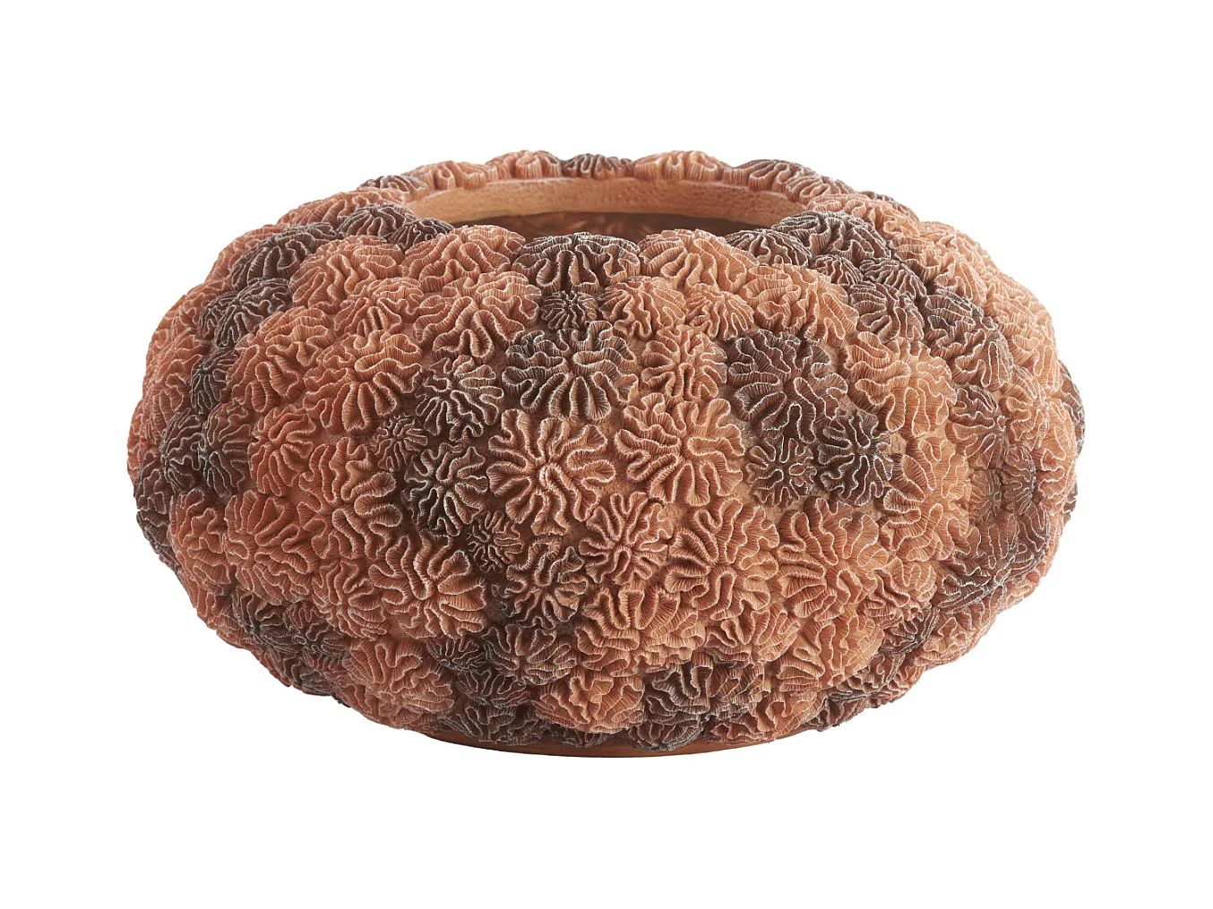 Vase CORAL - Ø47,5x25,5 cm - Marron
