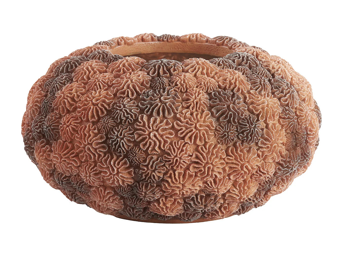 Vase CORAL - Ø47,5x25,5 cm - Marron