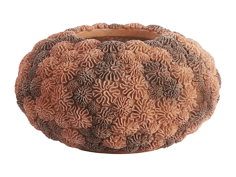 Vase CORAL - Ø47,5x25,5 cm - Marron