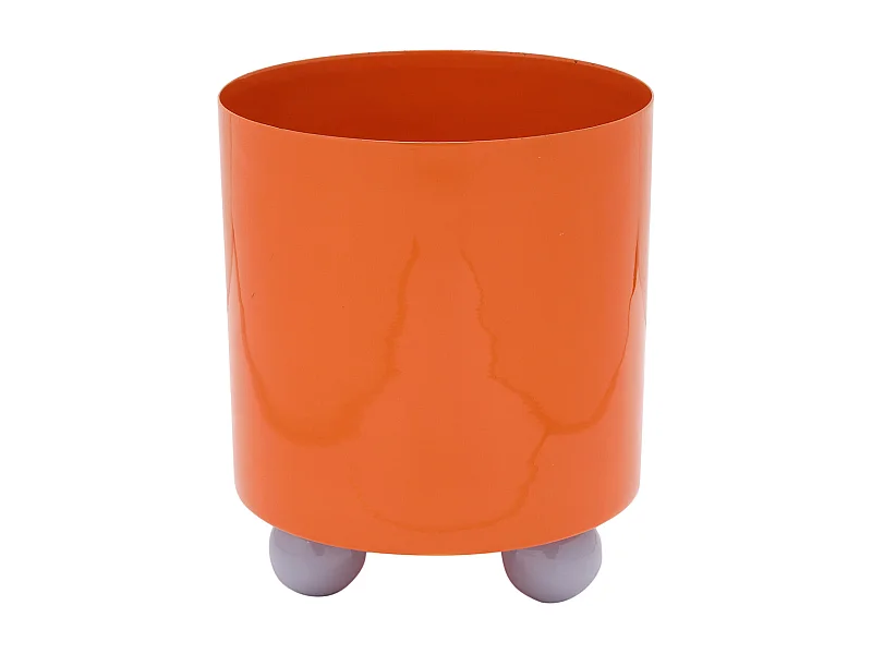 Pot de fleurs double Funky - 18x18x21 cm - Orange