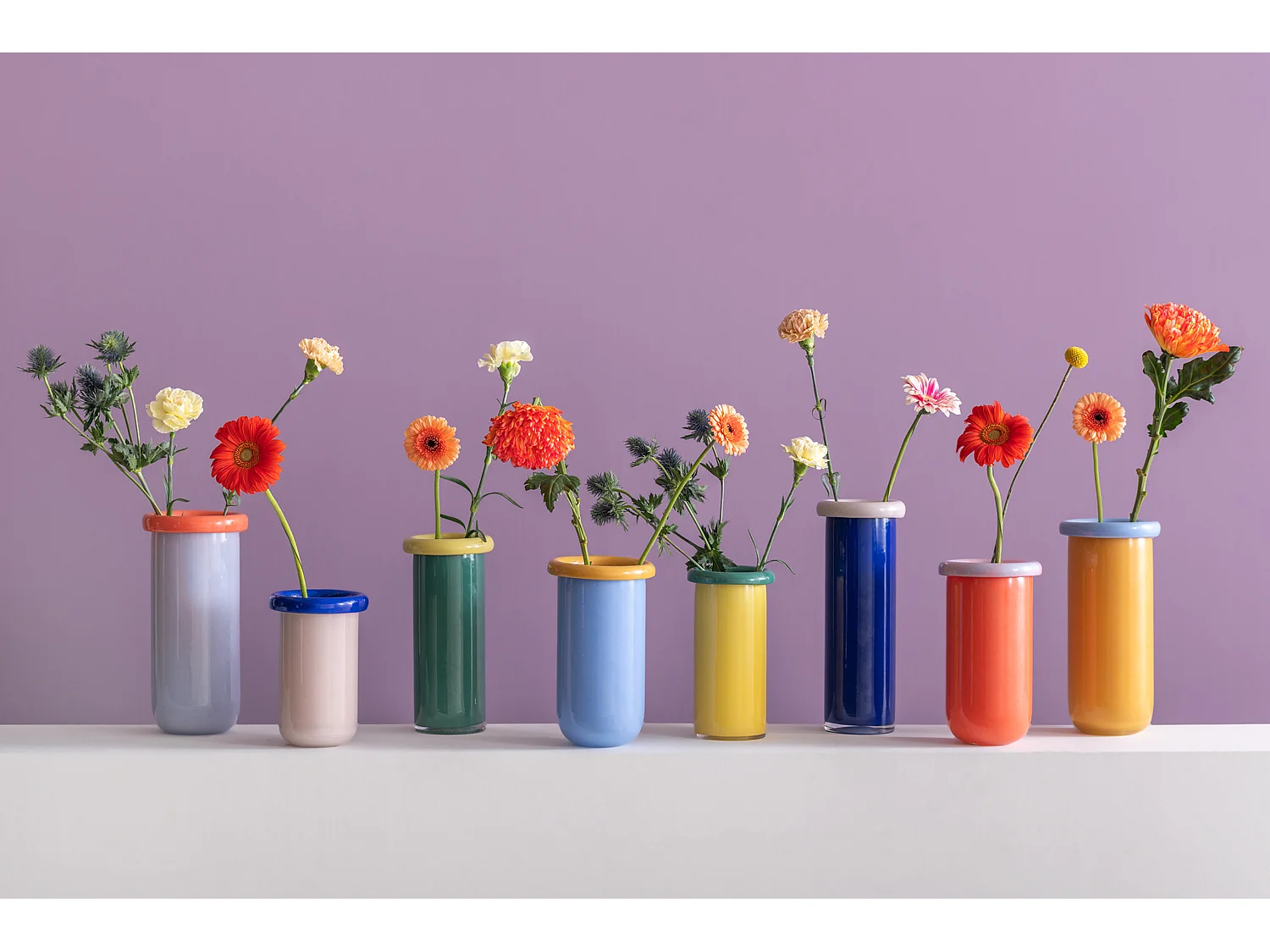 Vase Plegado - 14x14x30,5 cm - Lila