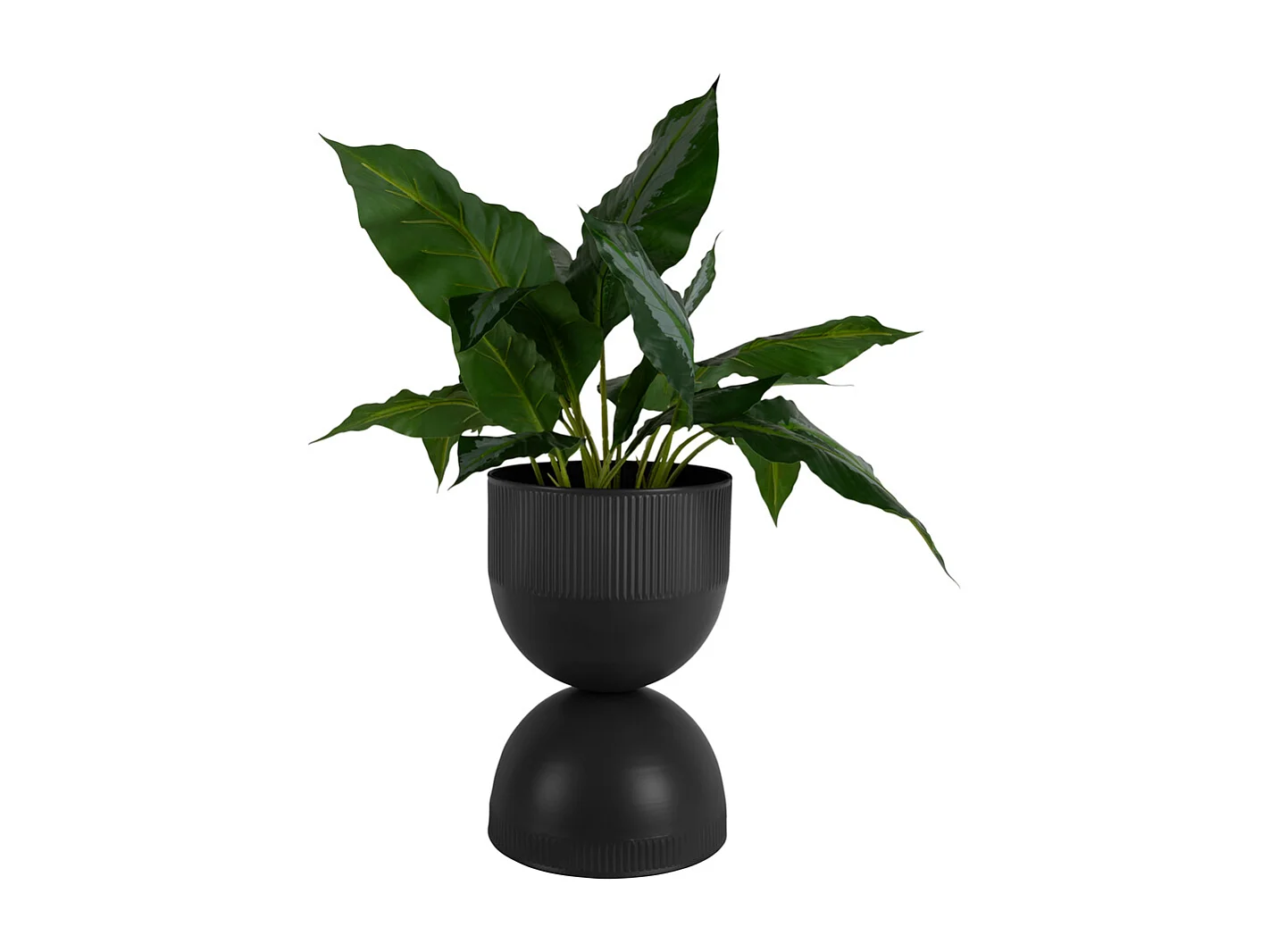 Bloempot Tonar  - 25.5x25.5x39 cm - Zwart