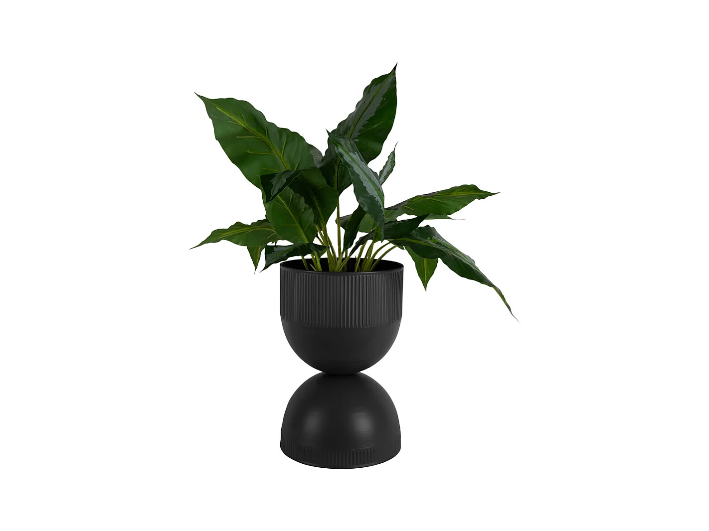 Pot de fleurs Tonar - 25,5x25,5x39 cm - Noir