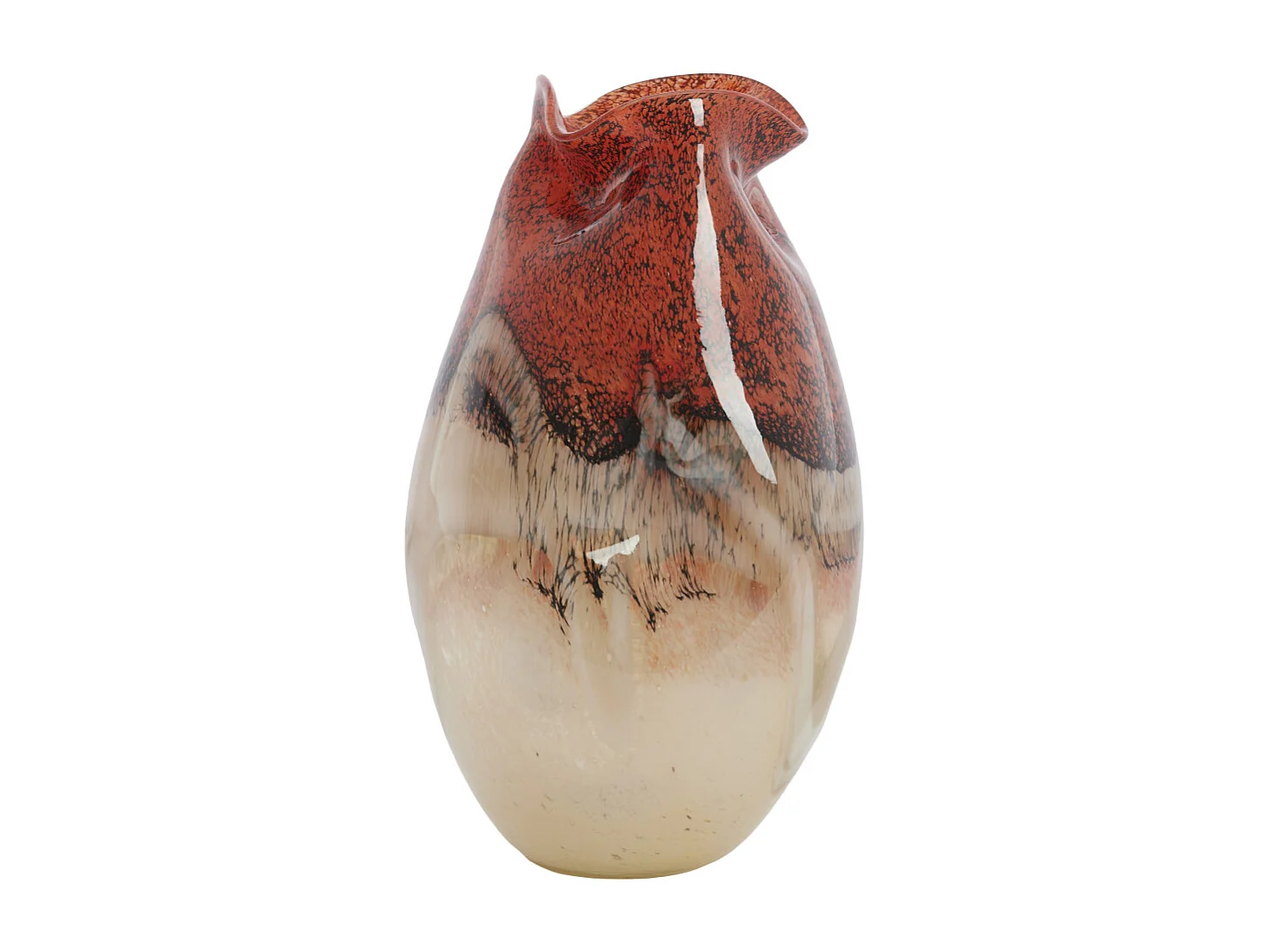 Vase JORIEN - 18x17,5x32 cm - Rouge