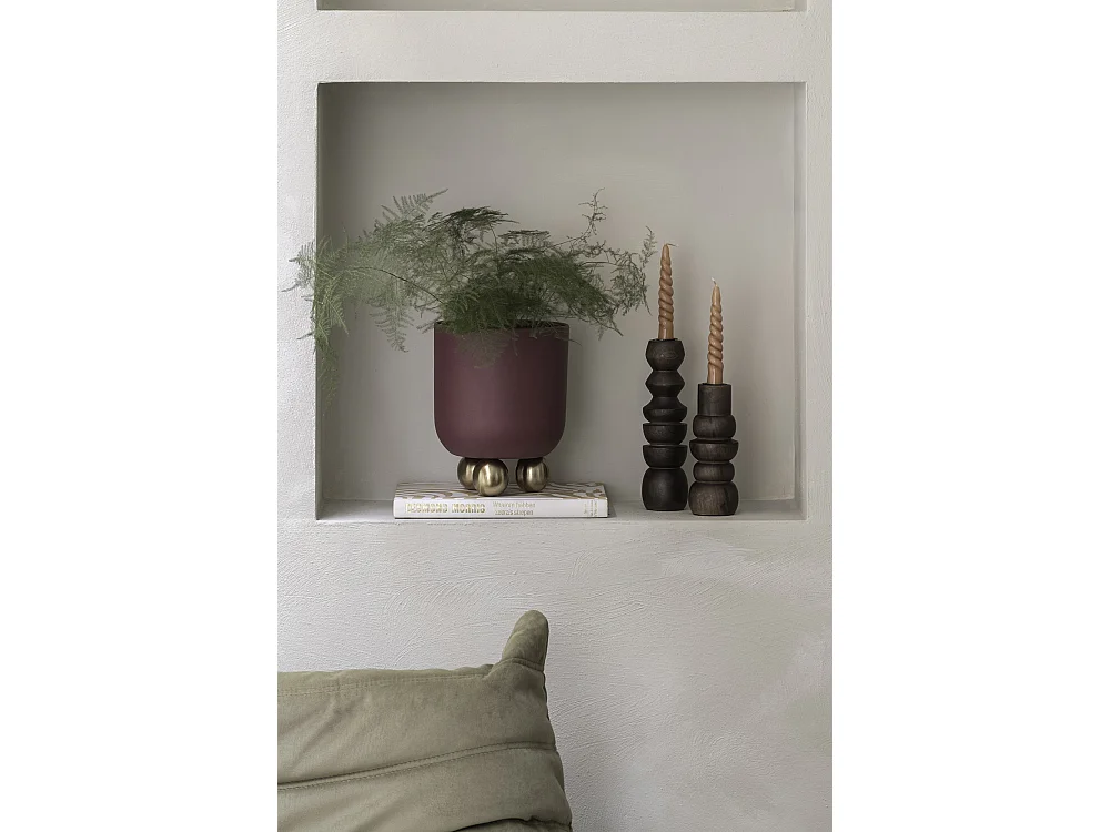 Pot de fleurs Estilo - 18,5x18,5x23 cm - Rouge