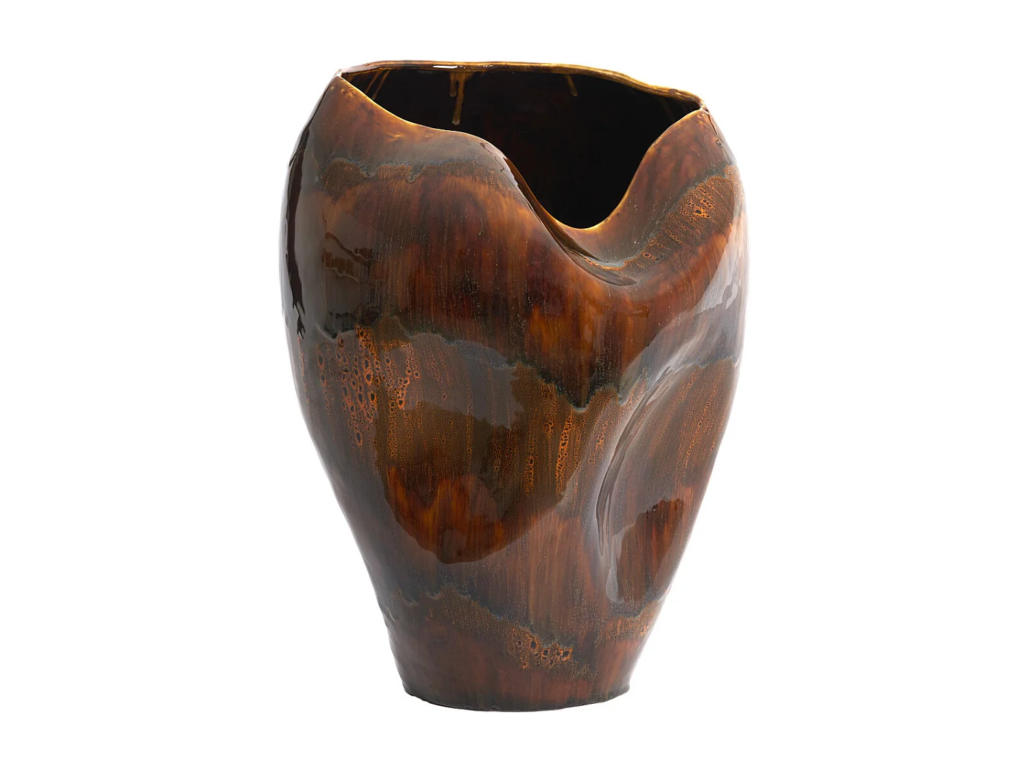 Vase AZURA - 39x37x53 cm - Marron
