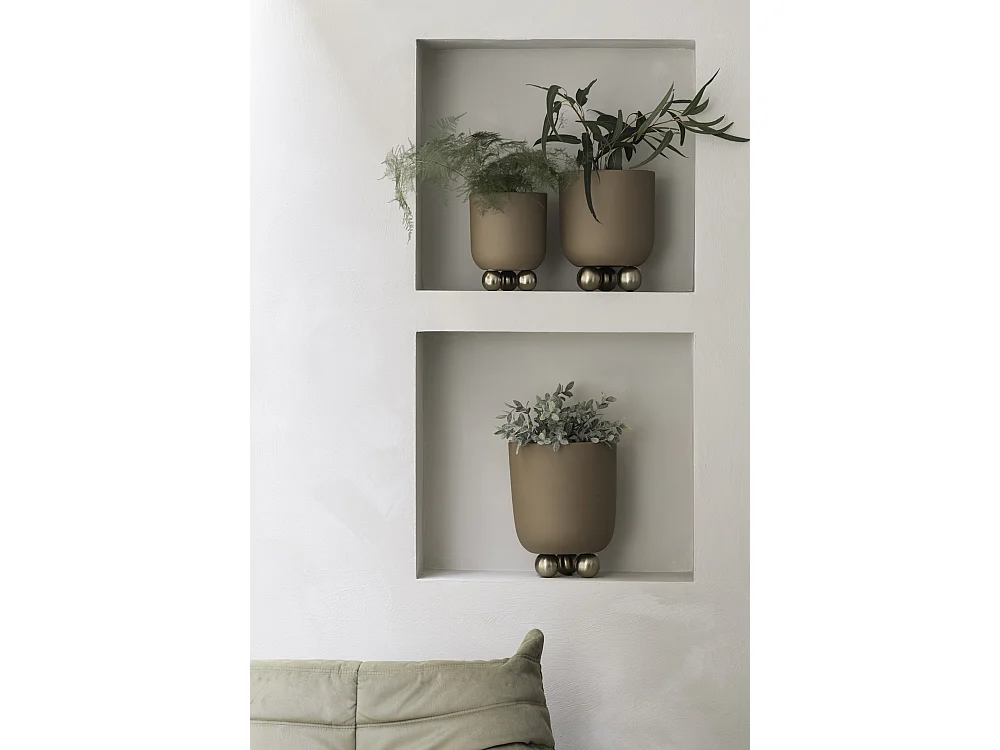 Pot de fleurs Estilo - 23x23x28 cm - Marron