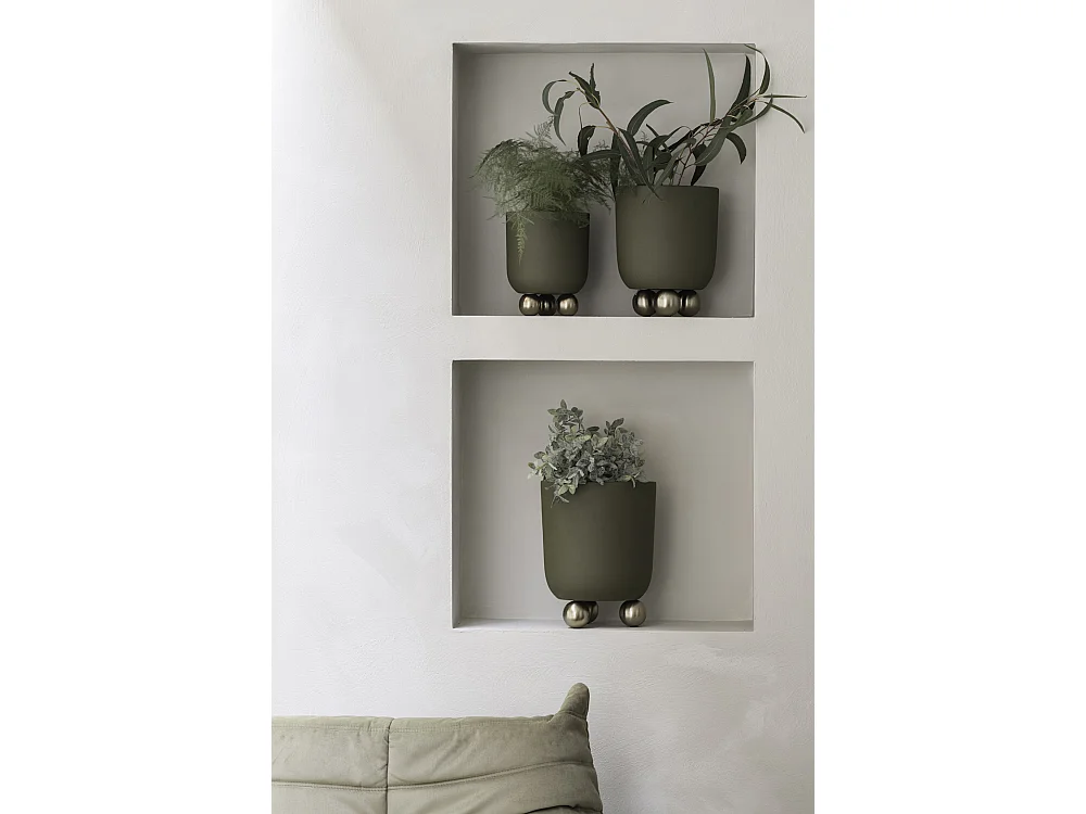 Pot de fleurs Estilo - 23x23x28 cm - Vert