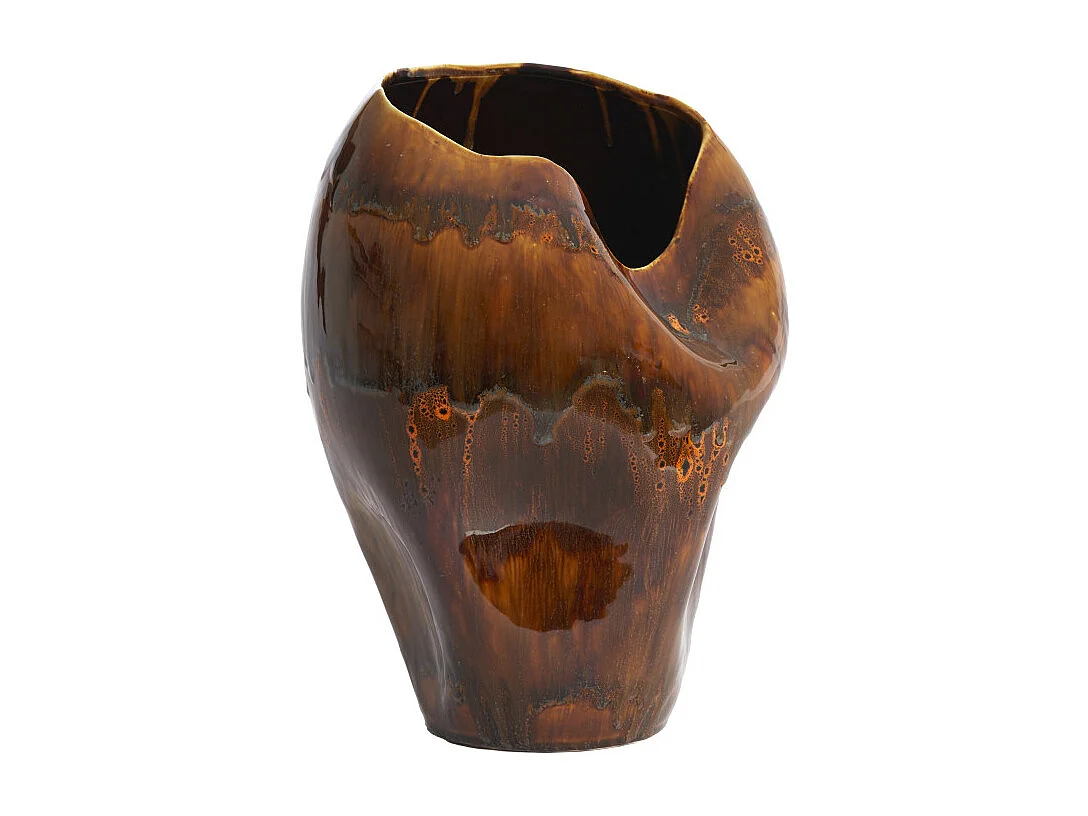 Vase AZURA - 26x24,5x35 cm - Marron