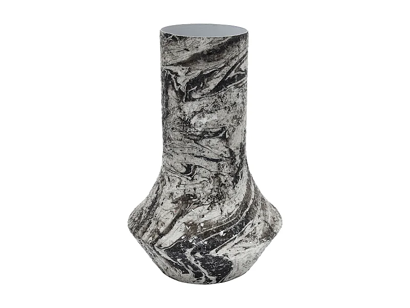 Vase mosaïque en marbre - 20x20x31 cm - Blanc