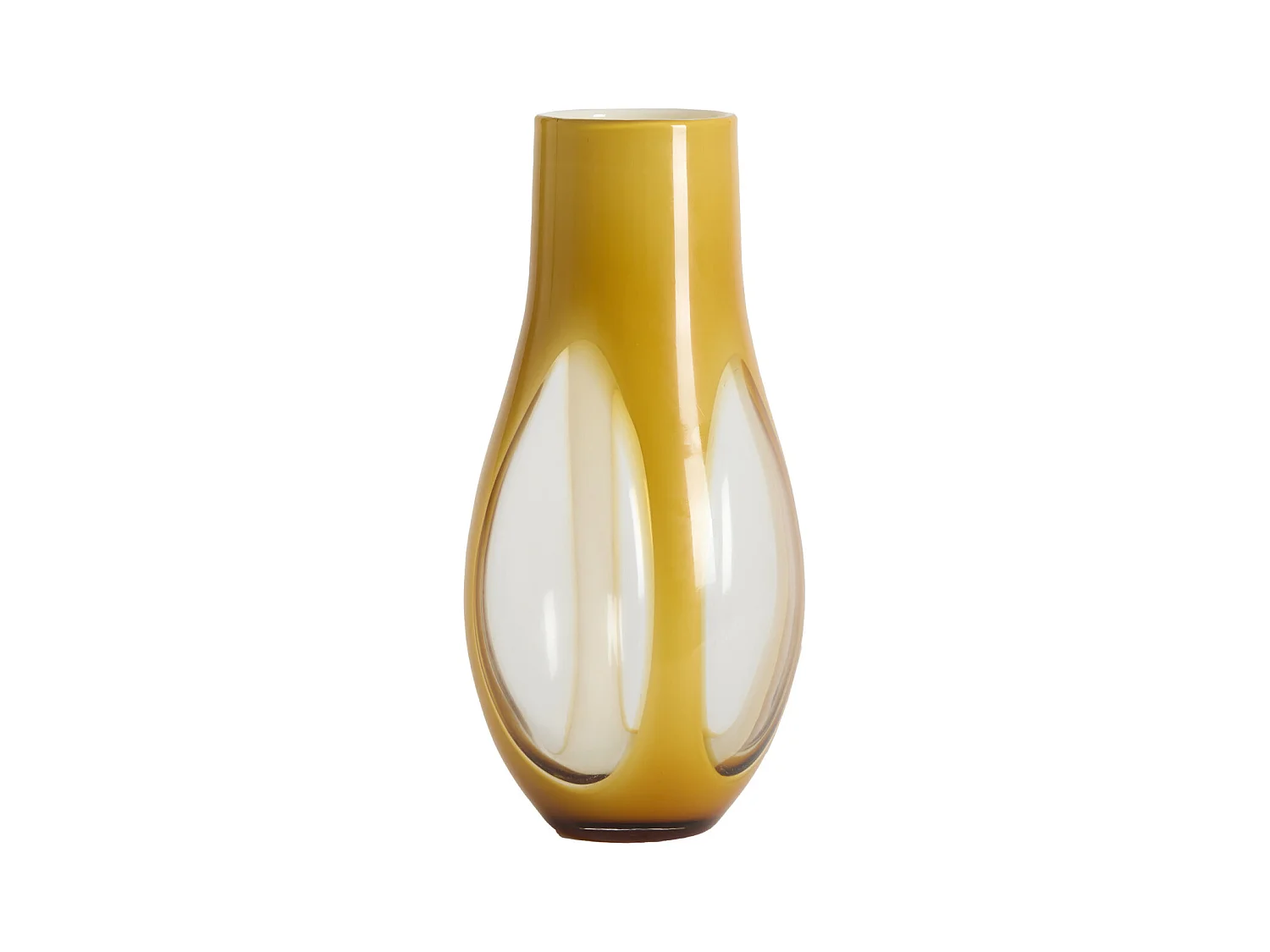 Vase CASEROS - Ø18x39 cm - Jaune