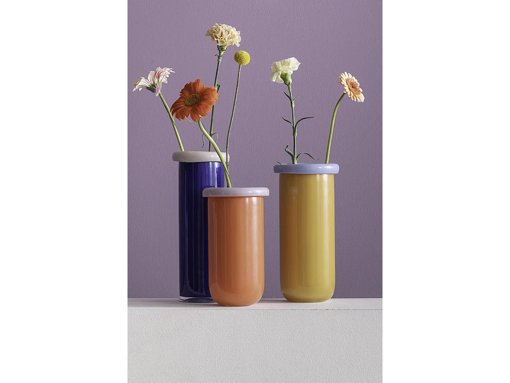 Vase Plegado - 14x14x30,5 cm - Gelb