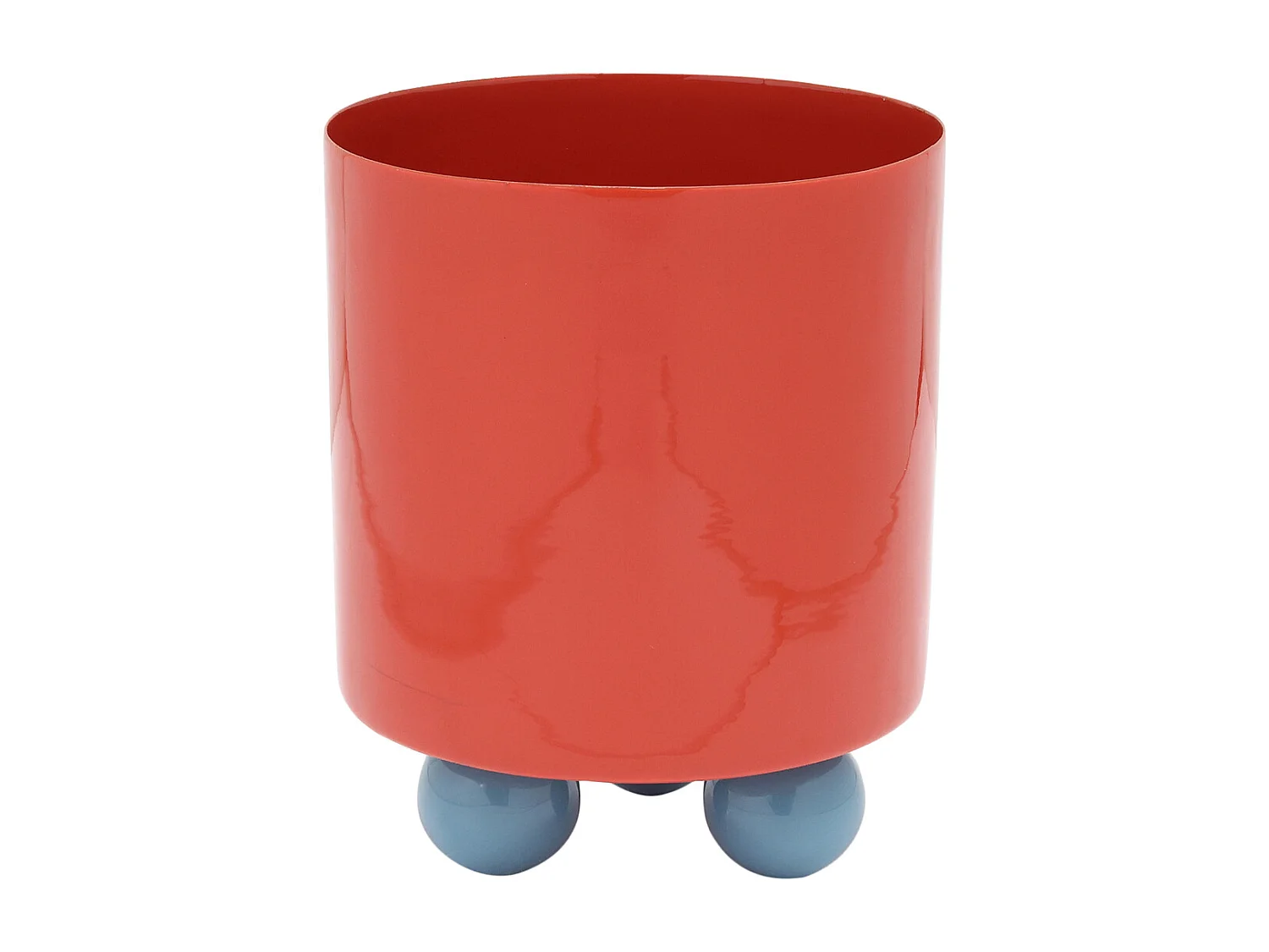 Pot de fleurs double Funky - 16x16x20 cm - Rouge