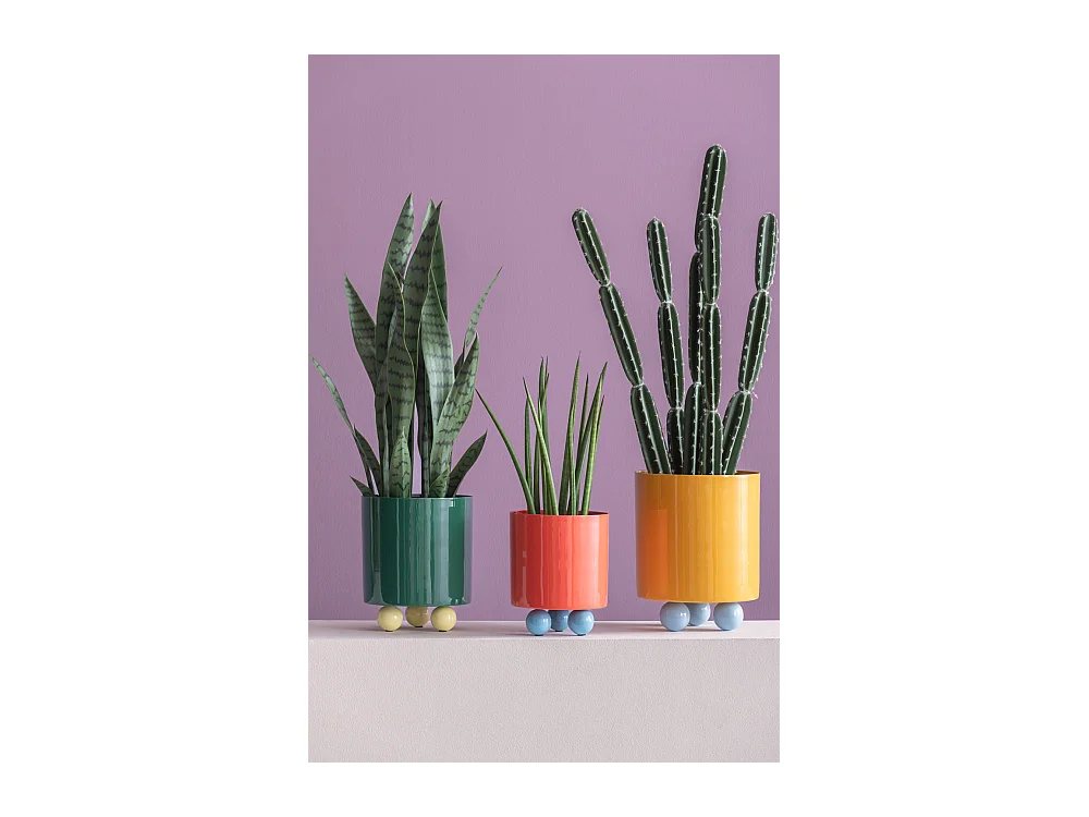 Bloempot Double Funky - 18x18x21 cm - Groen