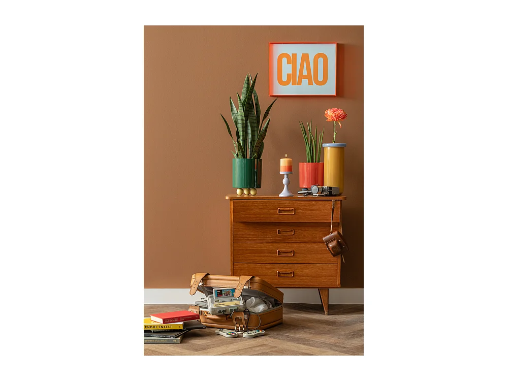 Bloempot Double Funky - 18x18x21 cm - Groen