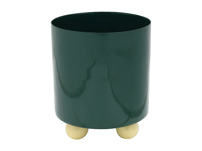 Pot de fleurs double Funky - 18x18x21 cm - Vert