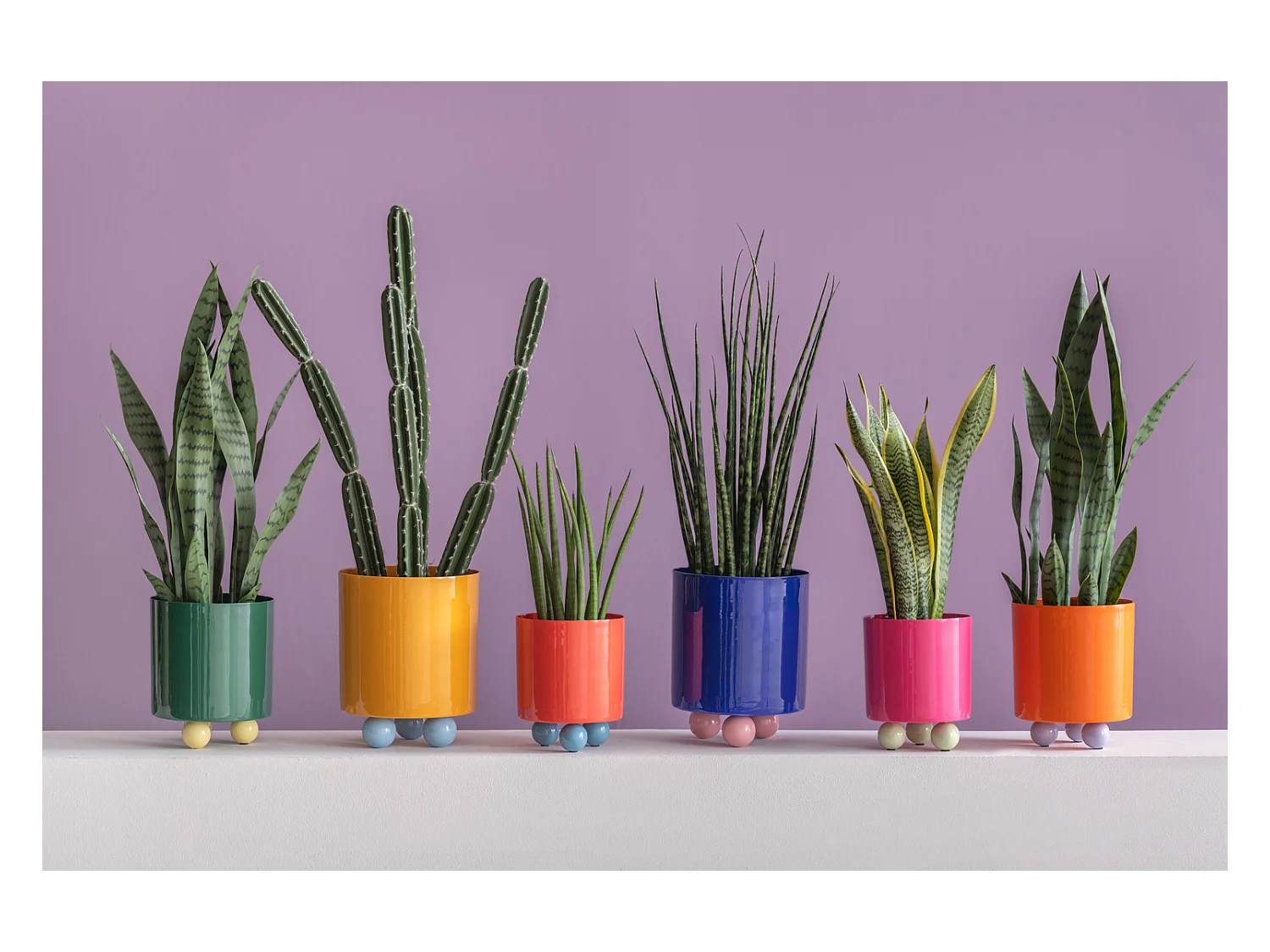 Doppelter Funky Blumentopf - 20x20x26 cm - Gelb