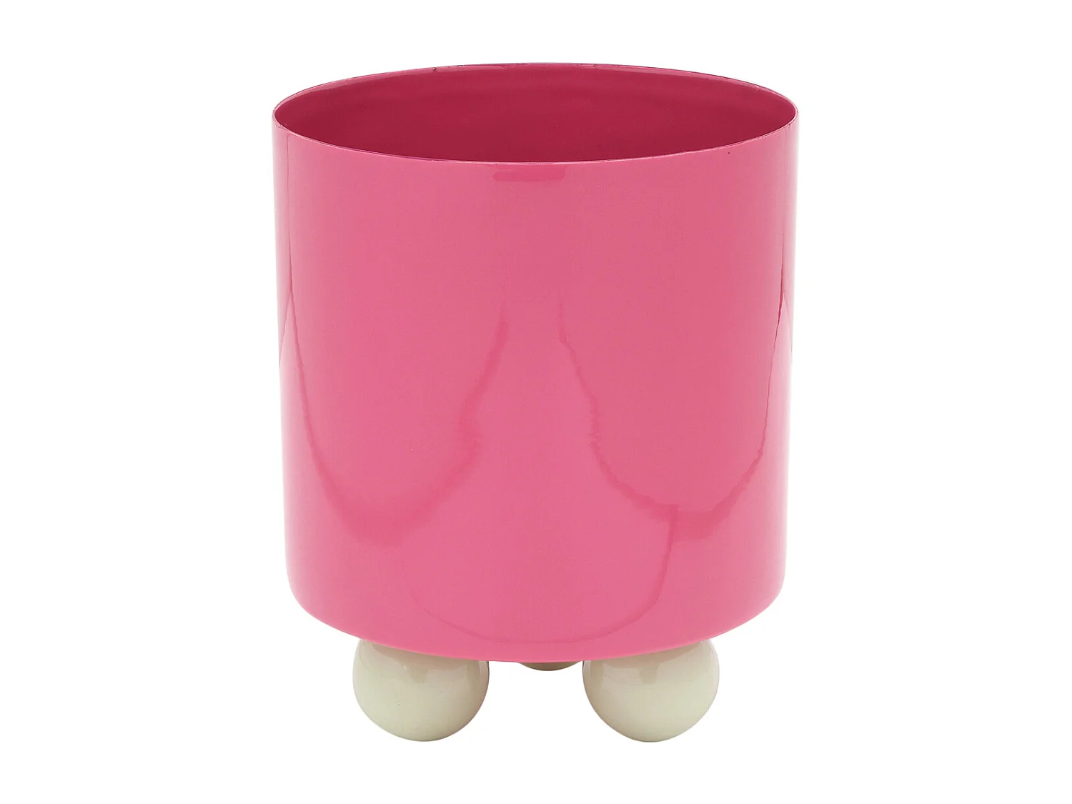 Pot de fleurs double Funky - 16x16x20 cm - Rose