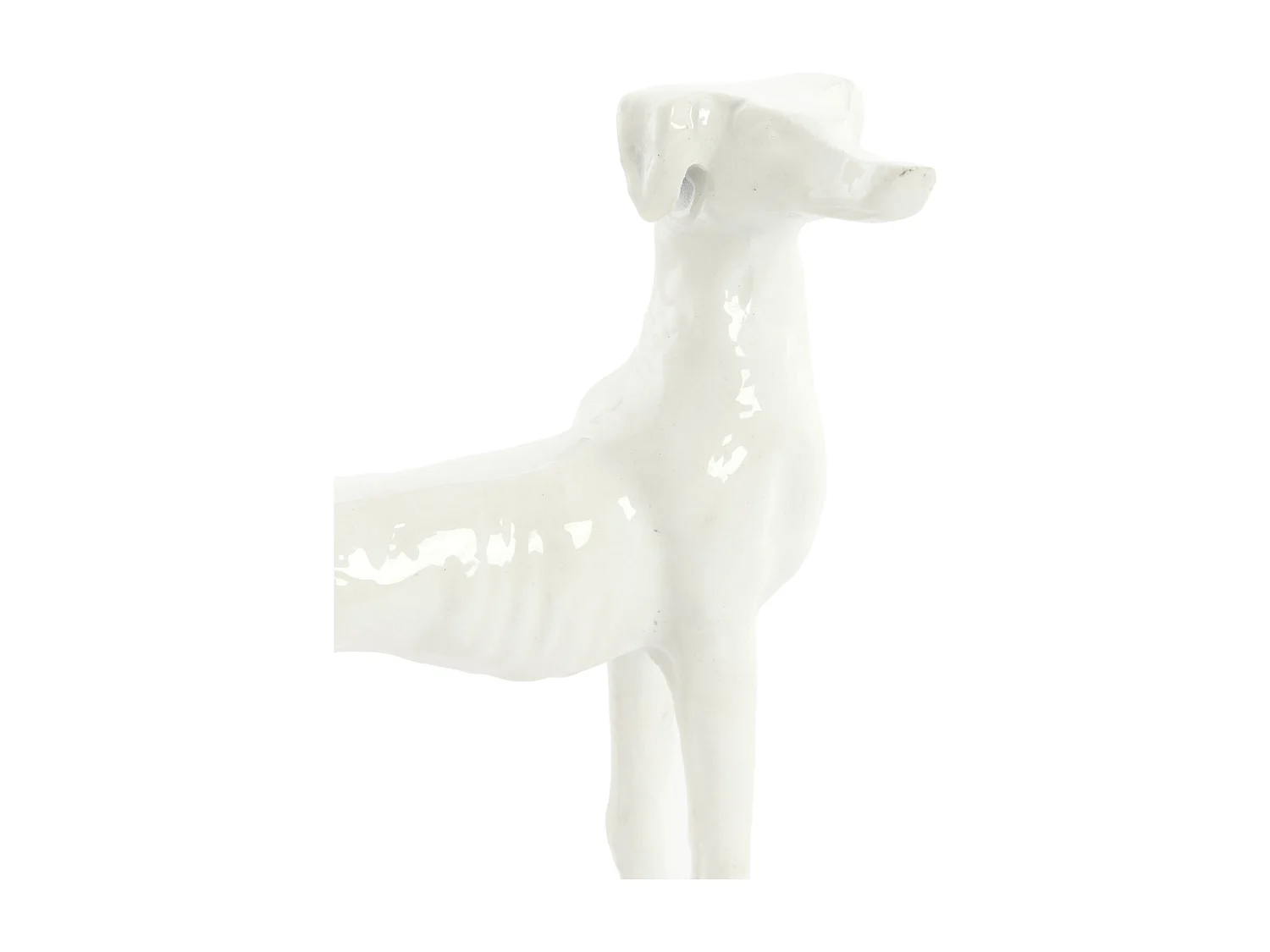 Ornement CHIENS - 17x8x18 cm - Blanc - Lot de 2