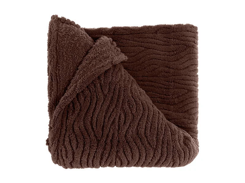 Plaid Clio 150x200cm - Marron Rocheux