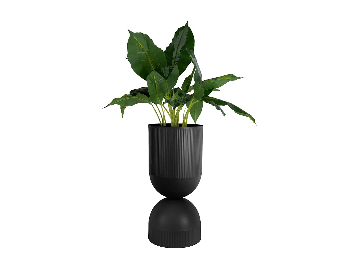 Bloempot Tonar  - 25.5x25.5x55 cm - Zwart
