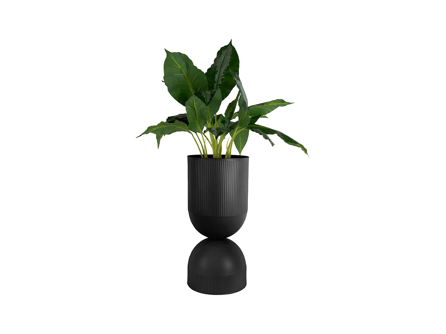 Pot de fleurs Tonar - 25,5x25,5x55 cm - Noir