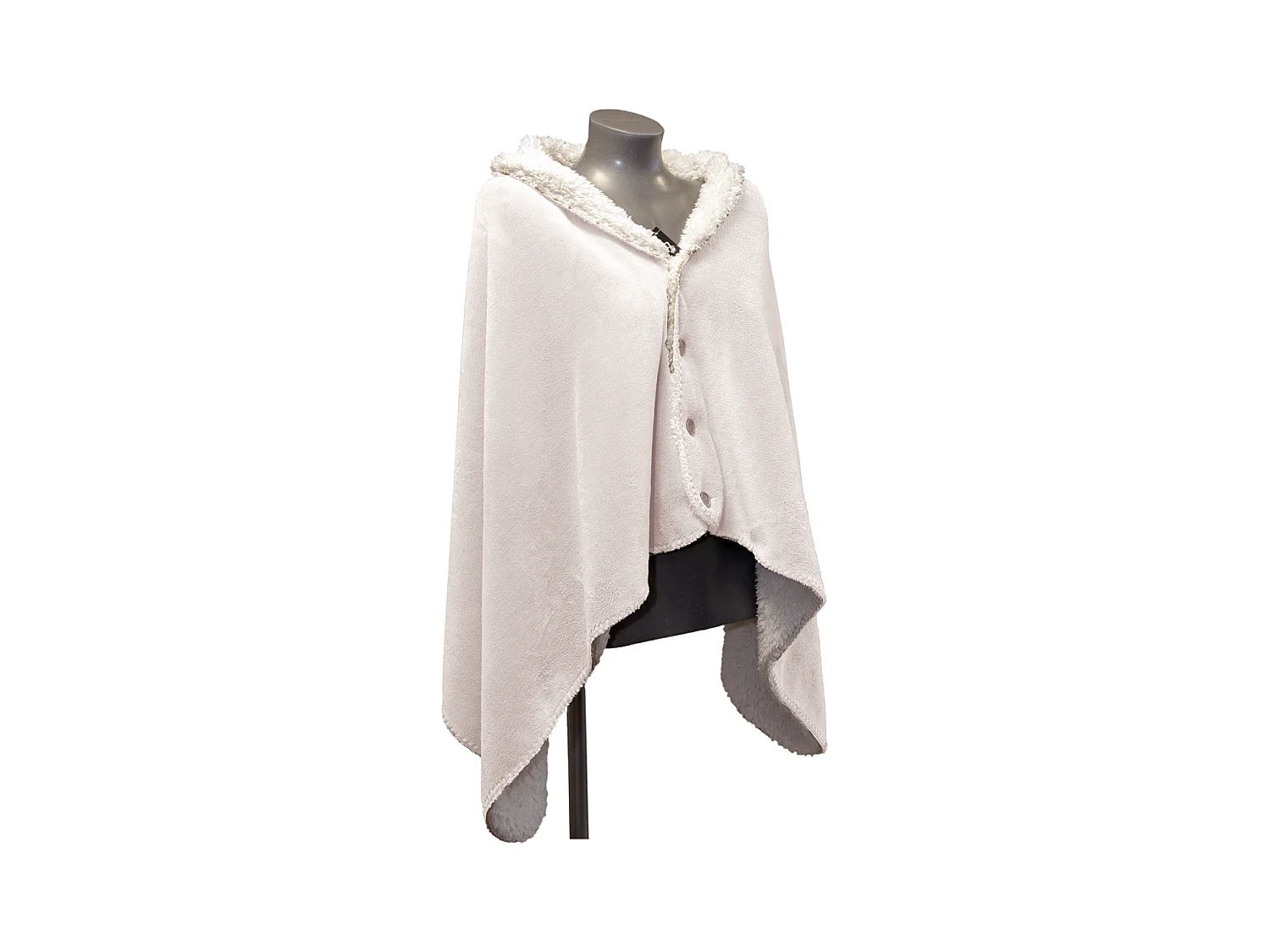 Couverture plaid Coby 75x150cm - Blanc Tourterelle
