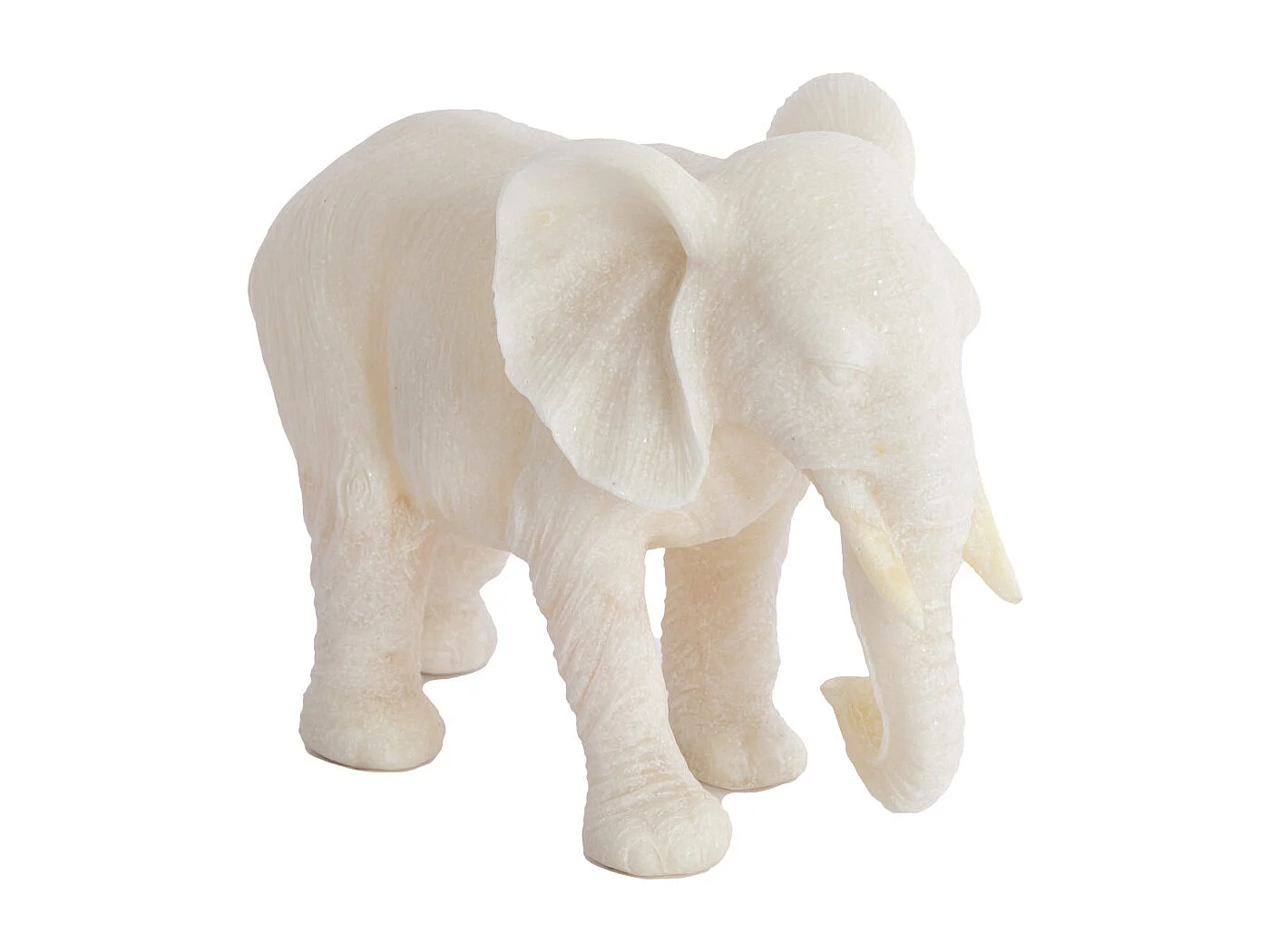 Ornement GAJAH - 26x11x18 cm - Blanc