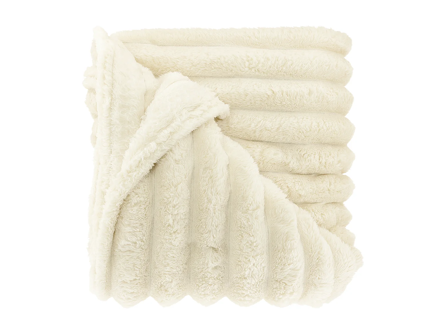 Plaid Romée 150x200cm - Blanc Tourterelle