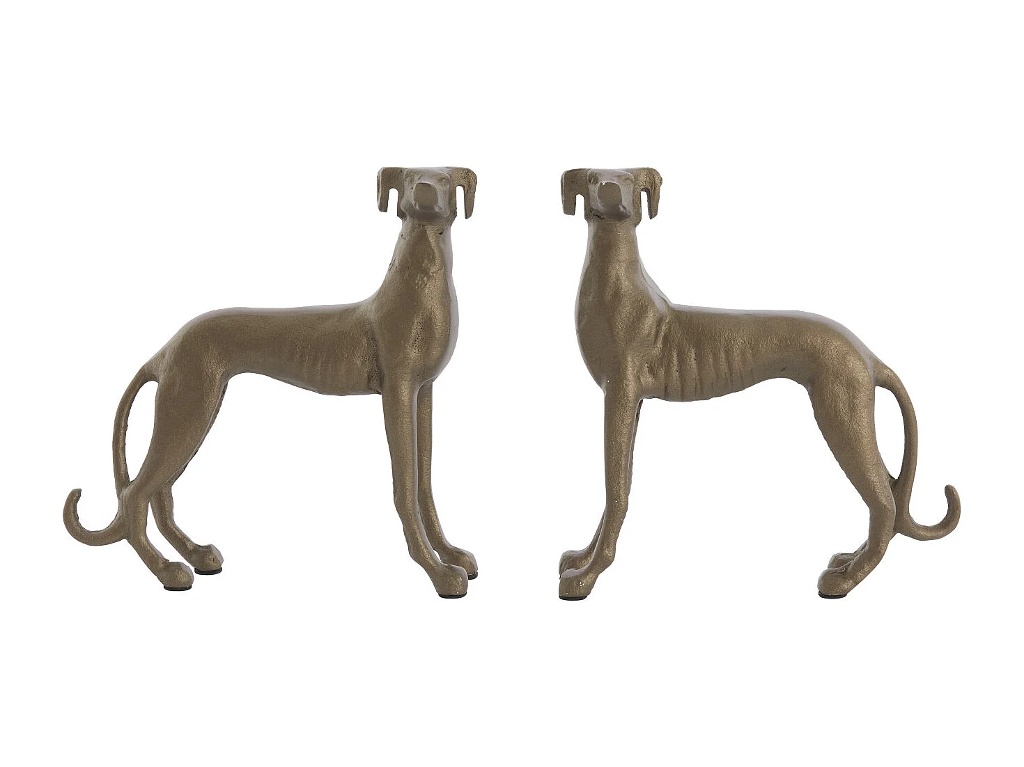 Ornement CHIENS - 17x8x18 cm - Bronze - Lot de 2