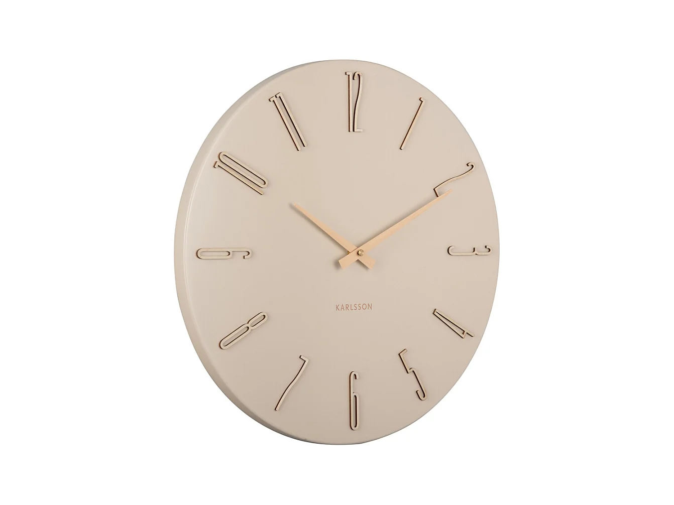 Horloge murale Esmerado - 2,1 x 40 x 40 cm - Blanc