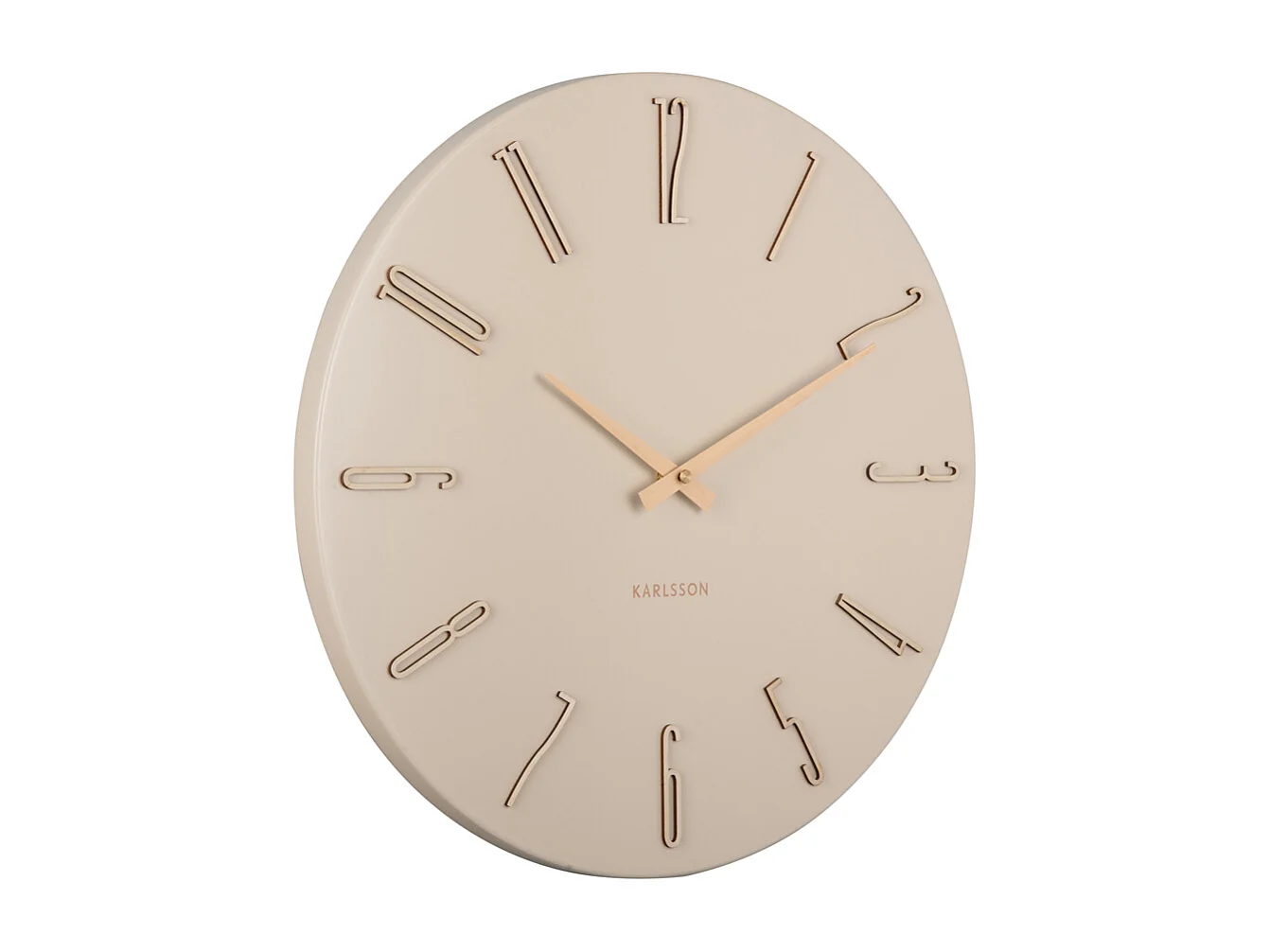 Horloge murale Esmerado - 2,1 x 40 x 40 cm - Blanc