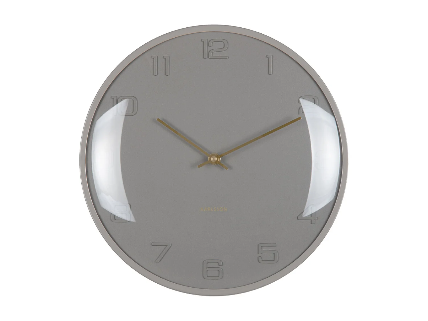 Horloge murale Fuerte Dome - 30,5 x 3 x 30,5 cm - Gris