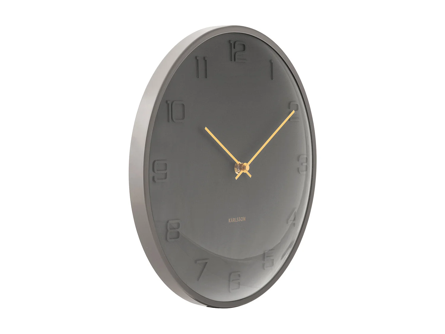 Horloge murale Fuerte Dome - 30,5 x 3 x 30,5 cm - Gris