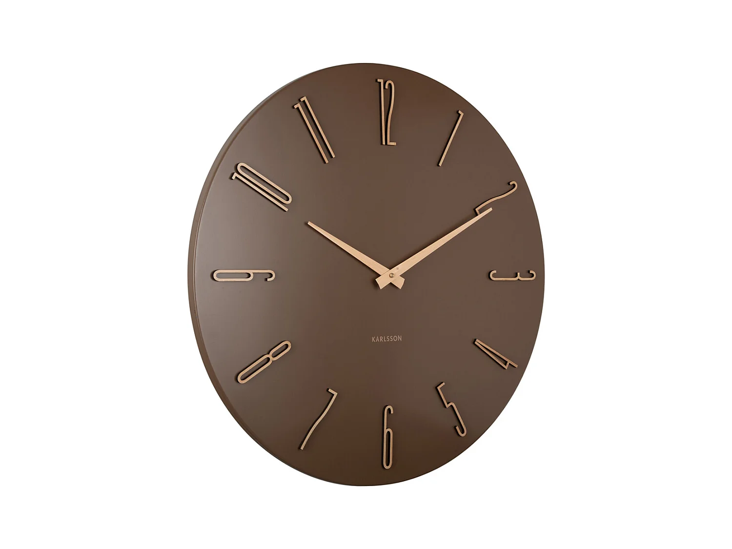 Horloge murale Esmerado - 2,5 x 60 x 60 cm - Marron