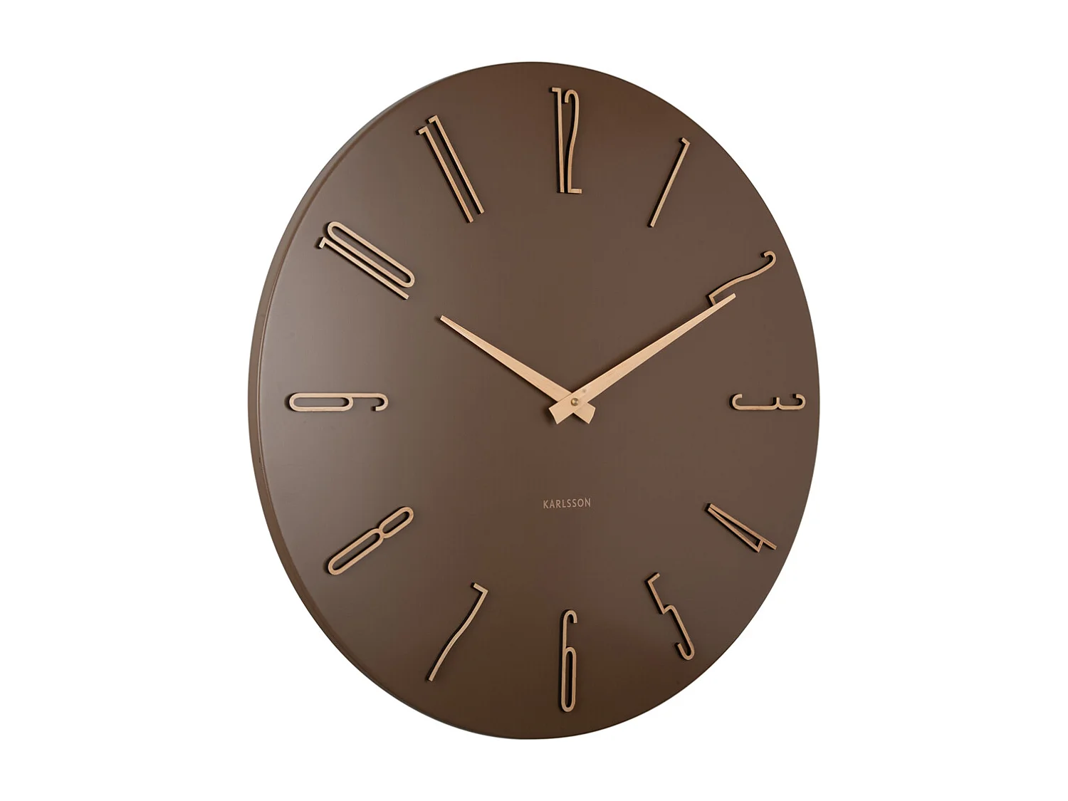 Horloge murale Esmerado - 2,5 x 60 x 60 cm - Marron