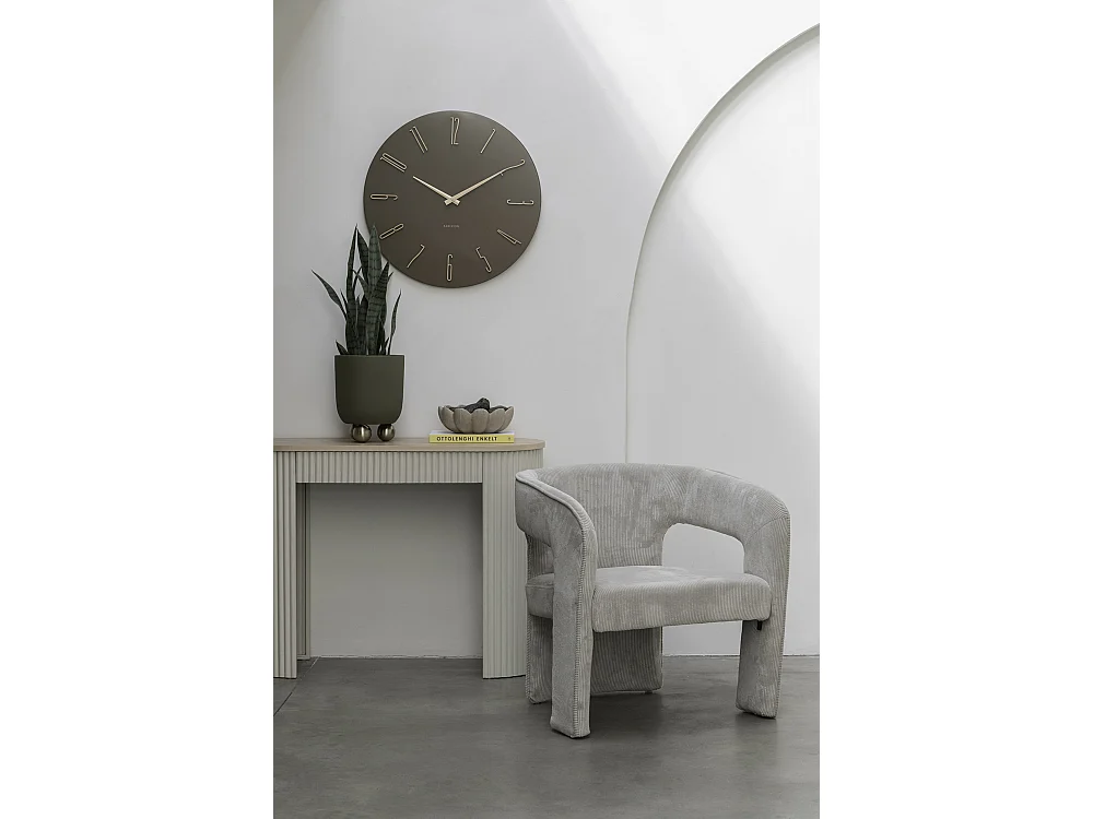 Horloge murale Esmerado - 2,5 x 60 x 60 cm - Marron