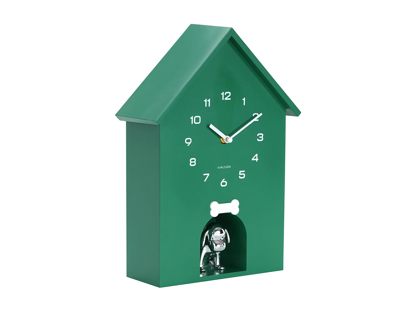 Horloge murale Niche pour chien - 9 x 24,9 x 27 cm - Vert