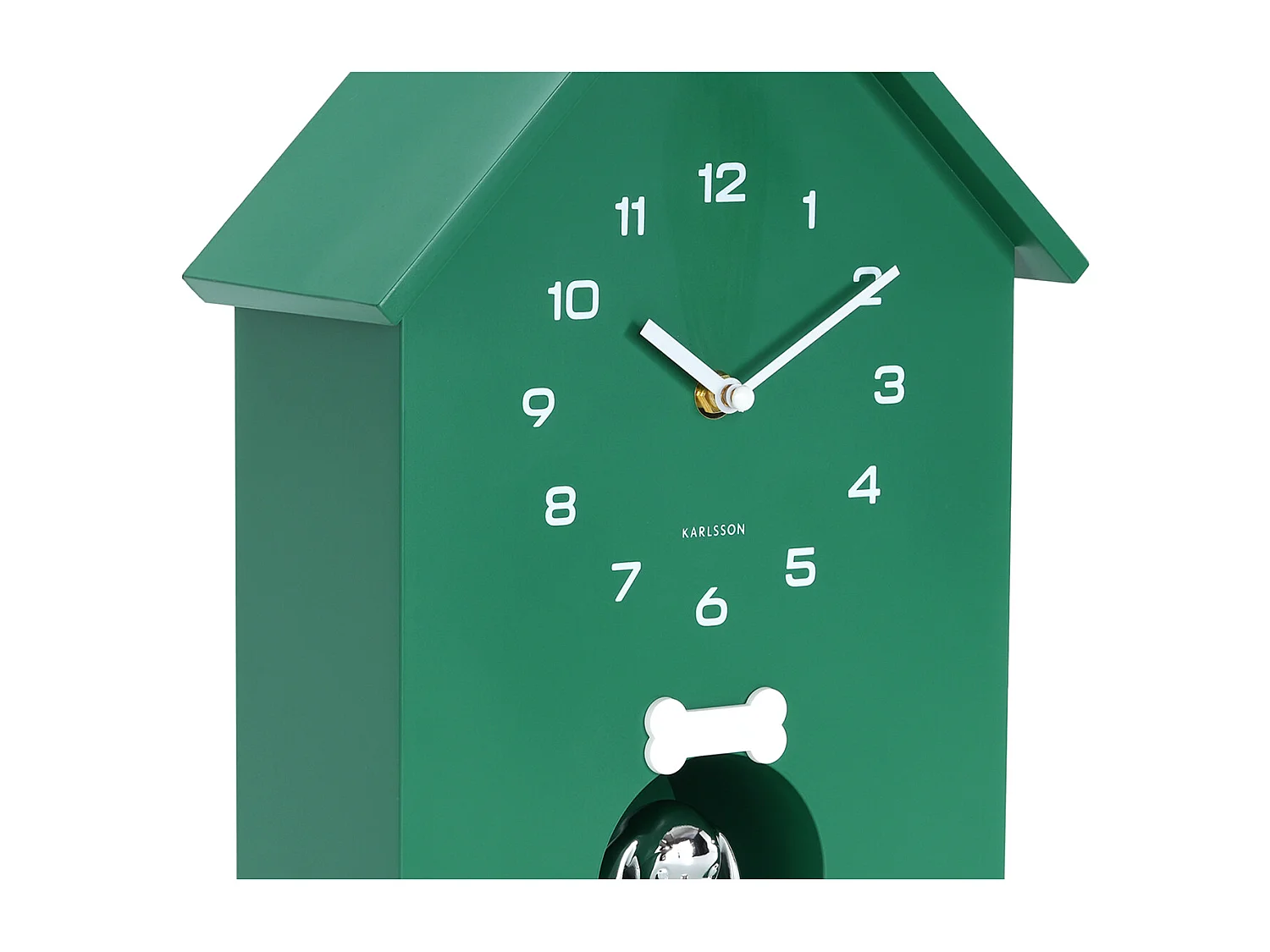 Horloge murale Niche pour chien - 9 x 24,9 x 27 cm - Vert