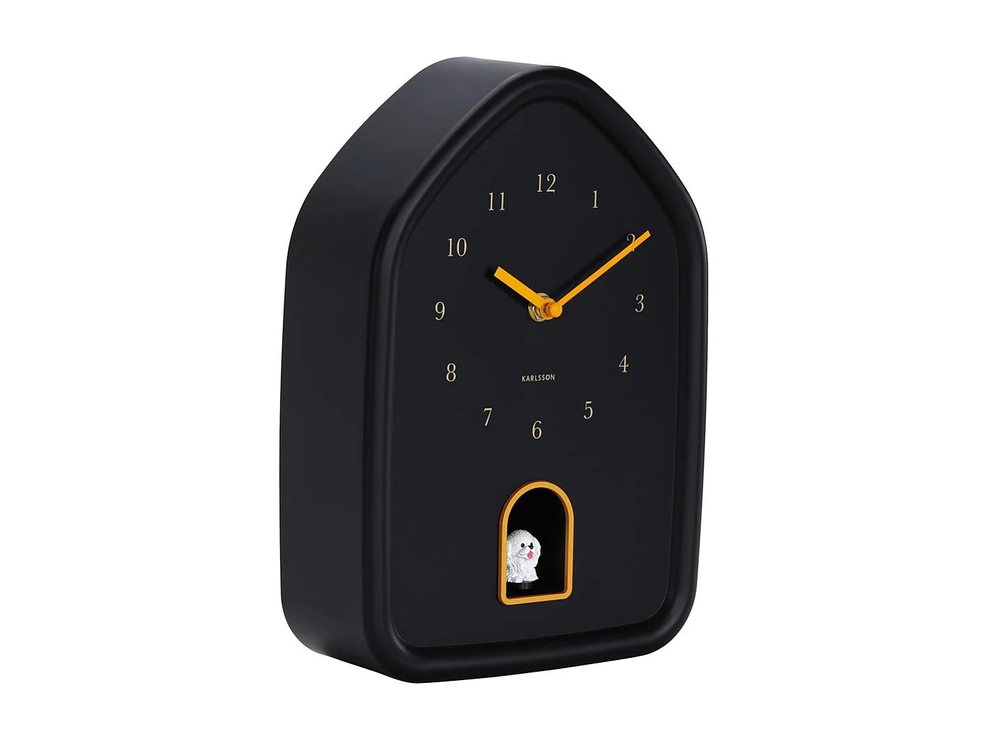 Horloge murale moderne pour chien - 29,1 x 29,1 x 29,1 cm - Noir