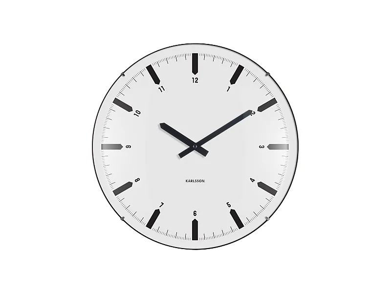 Realista Kuppel-Wanduhr - 35x4,5x35 cm - Weiß