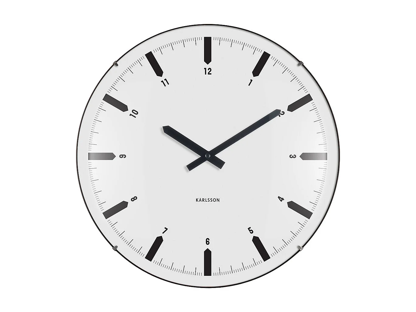 Realista Kuppel-Wanduhr - 35x4,5x35 cm - Weiß